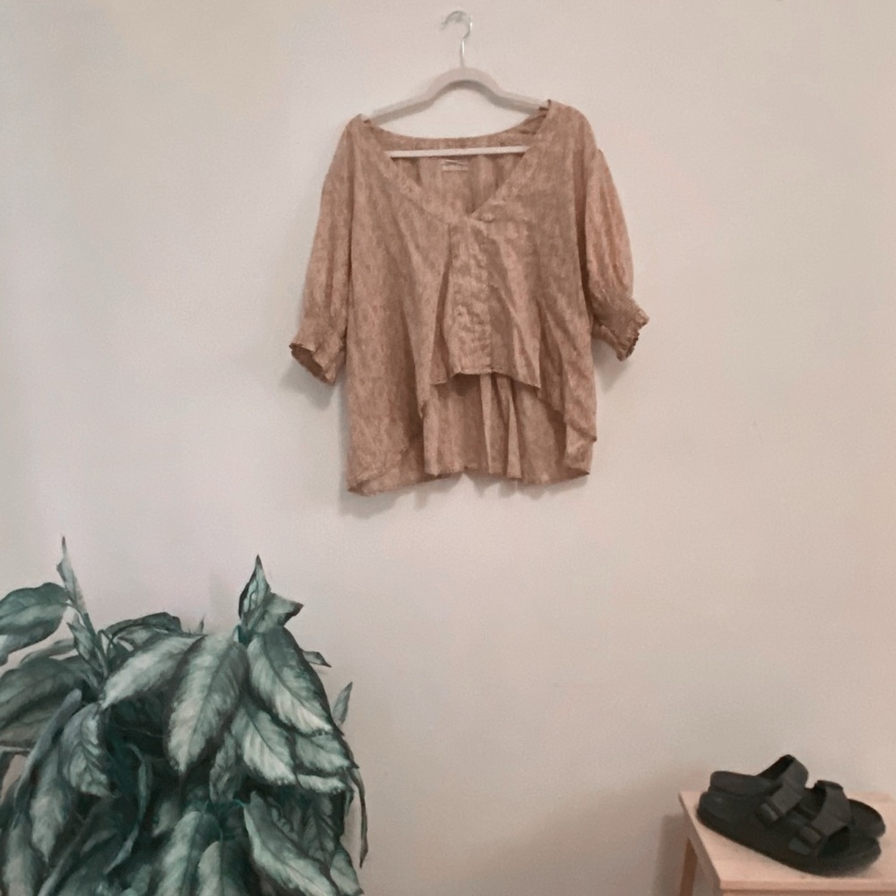 Urban Outfitters Floral Crop with Sleeves OVERSIZED